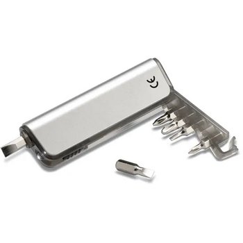 Multifunctionele led-zaklamp Alutool transparant grijs