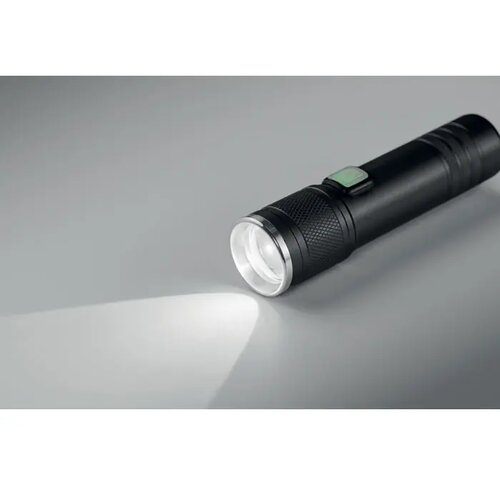 Oplaadbare cob zaklamp Flashra Zwart