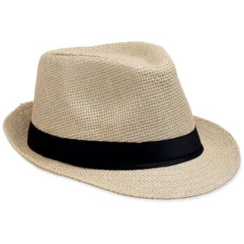 Papieren strohoed Boowie beige