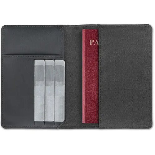 Paspoort etui, 2 tone Shieldoc zwart
