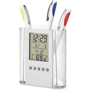 Pennenhouder met kalender Prodigy transparant