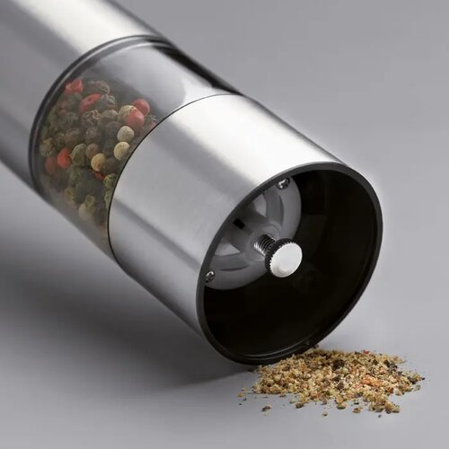 Peper- en zoutmolen Giro mat zilver