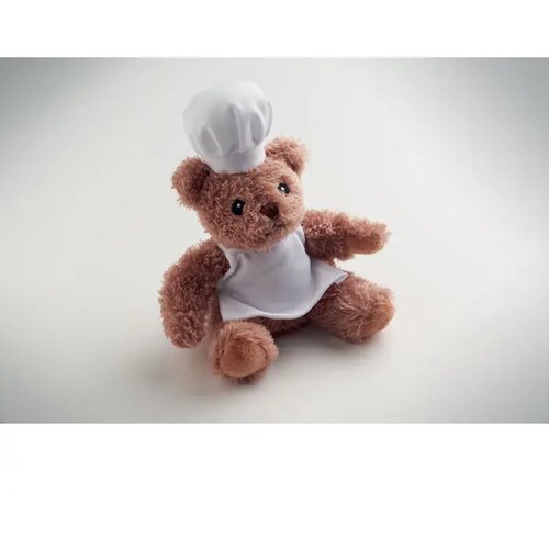 Pluche teddybeer chef-kok Teddchef wit