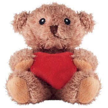 Pluche teddybeer met hart Cuddle rood Pluche teddybeer met hart Cuddle rood