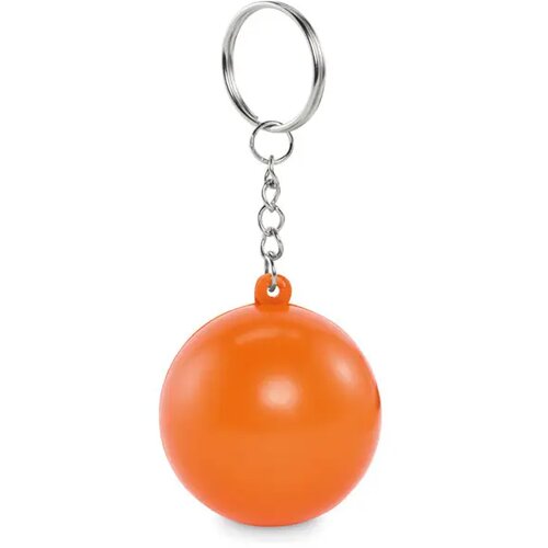 Pu balvormige sleutelhanger Cirkely oranje