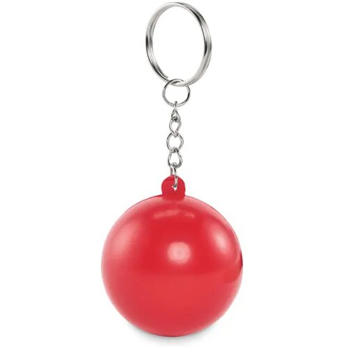 Pu balvormige sleutelhanger Cirkely rood