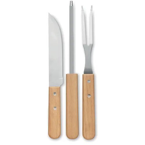 Roestvrij stalen barbecue geree Tooldera hout