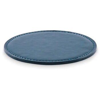Ronde onderzetter in pu Posa marineblauw Ronde onderzetter in pu Posa marineblauw