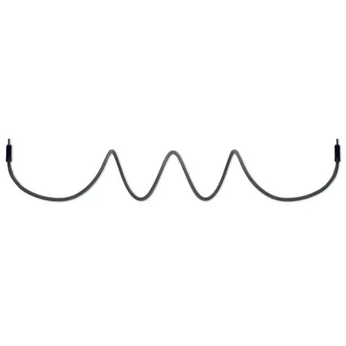 Rpet magnetische kabel Braid wit/zwart