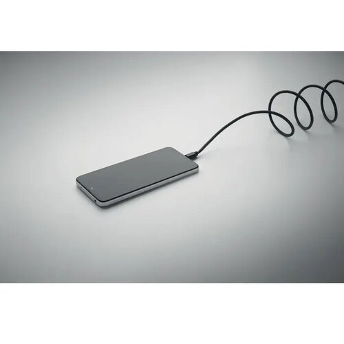 Rpet magnetische kabel Braid wit/zwart