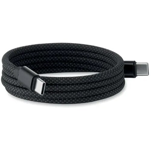 Rpet magnetische kabel Braid zwart