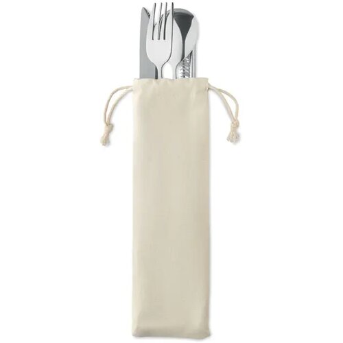 Rvs bestekset Custa set beige