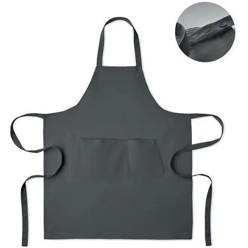Schort biologisch katoen 240g Gamma steengrijs