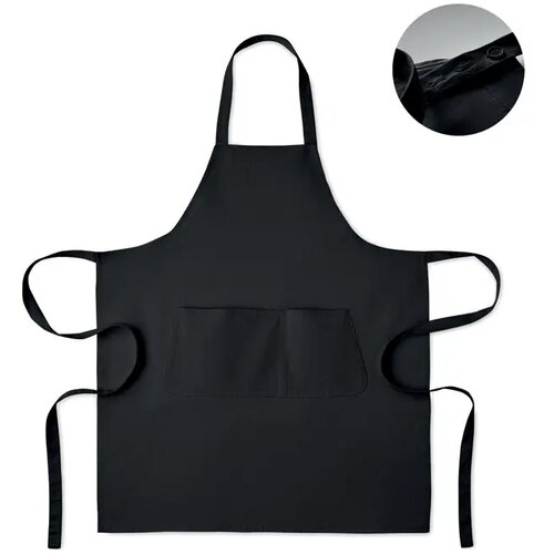 Schort biologisch katoen 240g Gamma zwart