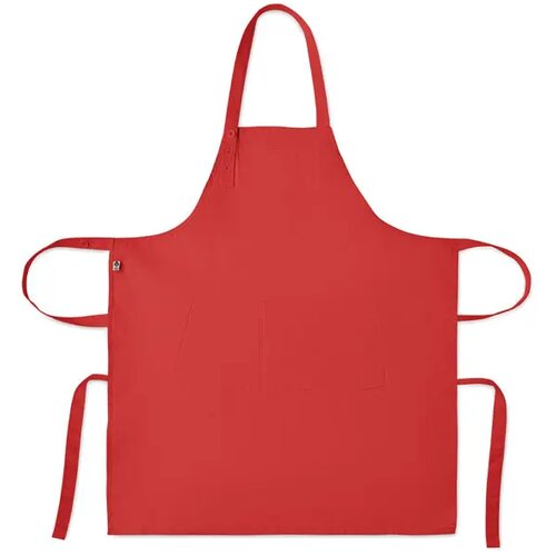 Schort biologisch katoen 240g Gamma rood