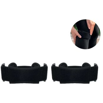 Set van 2 sport-kniebandages Stabil zwart