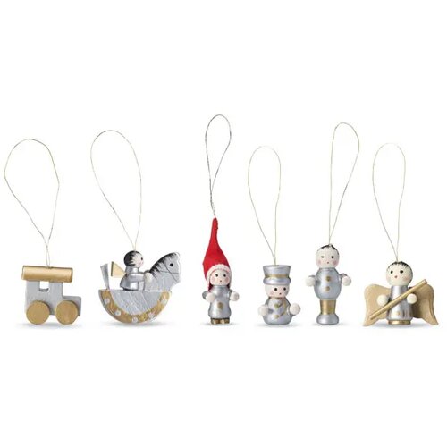 Set van 6 kerstdecoraties Helsinborg multicolour