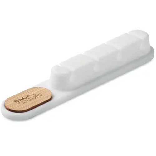 Siliconen kabelorganizer Order wit