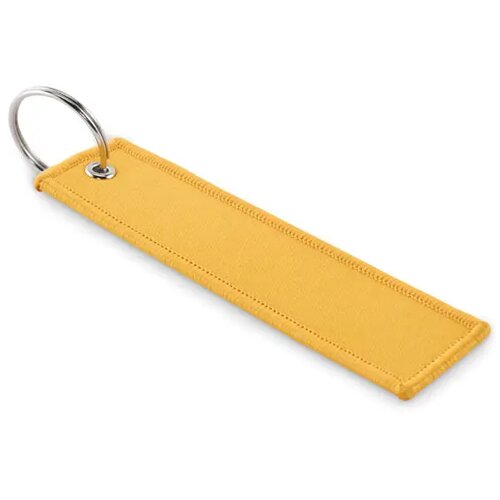 Sleutelhanger "remove before fl Takeoff geel