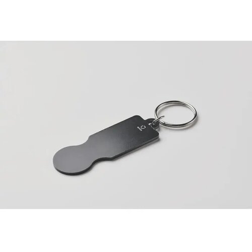 Sleutelhanger met winkelwagenmunt Tokley Zwart