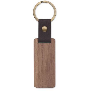 Sleutelhanger notenhout en pu Nawkey hout Sleutelhanger notenhout en pu Nawkey hout