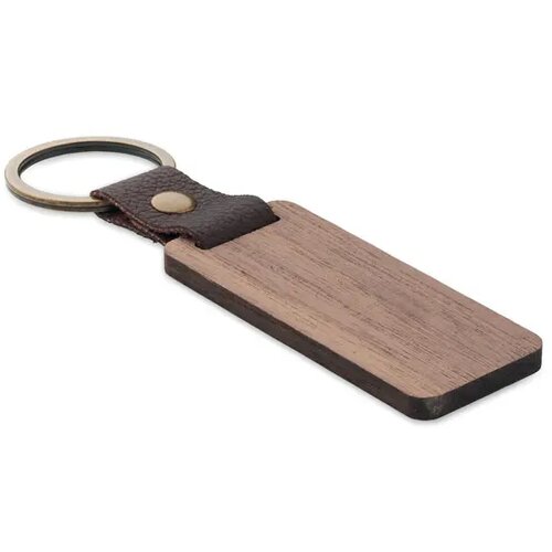 Sleutelhanger notenhout en pu Nawkey hout