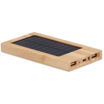Solar powerbank 4000 mah Arena solar hout Solar powerbank 4000 mah Arena solar hout