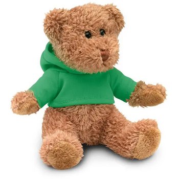 Teddybeer met sweatshirt Johnny groen