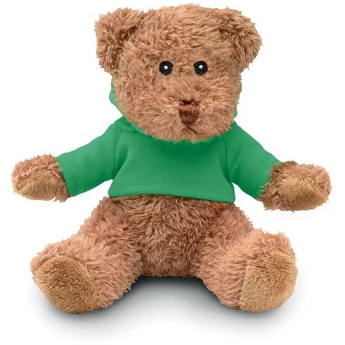 Teddybeer met sweatshirt Johnny groen