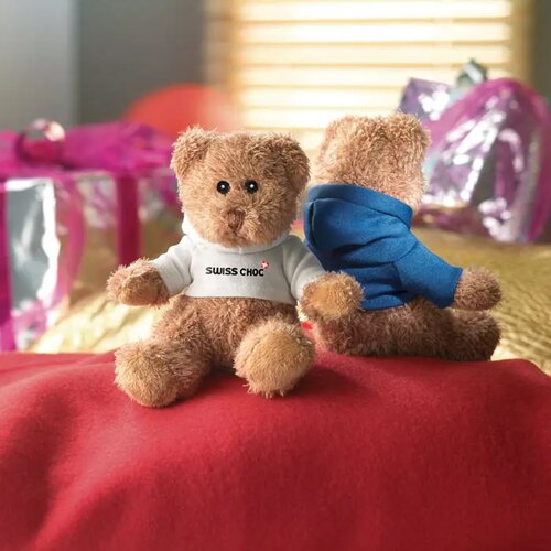 Teddybeer met sweatshirt Johnny wit