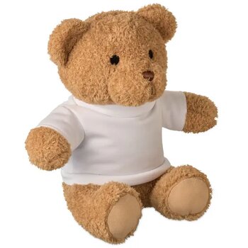 Teddybeer met t-shirt 23cm Jackie wit