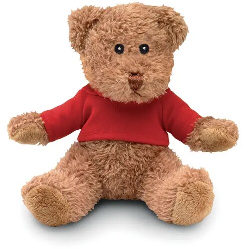 Teddybeer met t-shirt Johnny t rood