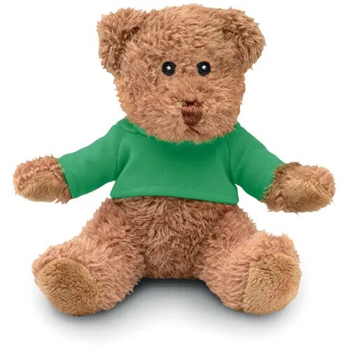 Teddybeer met t-shirt Johnny t groen