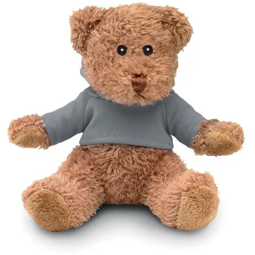 Teddybeer met t-shirt Johnny t grijs