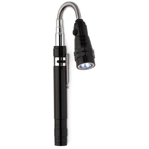 Uitschuifbare alum zaklamp Strech-torch zwart