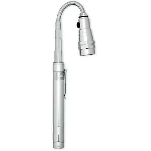 Uitschuifbare alum zaklamp Strech-torch zilver