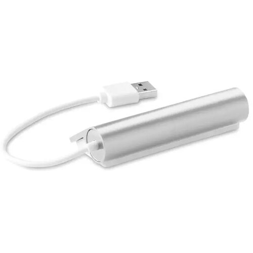 Usb hub 4 poorten Aluhub mat zilver