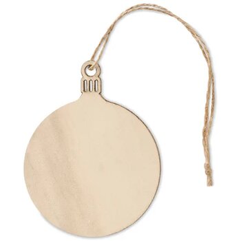 Boomhanger kerstbal Baly hout