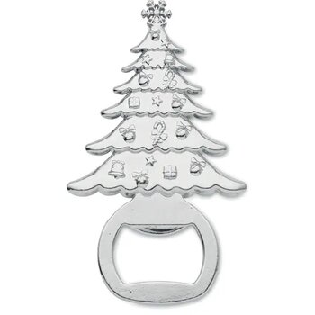 Flesopener kerstpatroon Notle mat zilver Flesopener kerstpatroon Notle mat zilver