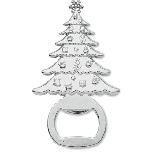 Flesopener kerstpatroon Notle mat zilver