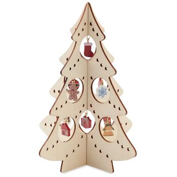Houten kerstboom decoratie Silueta hout Houten kerstboom decoratie Silueta hout