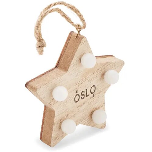 Houten ster met lichtjes Lalie hout