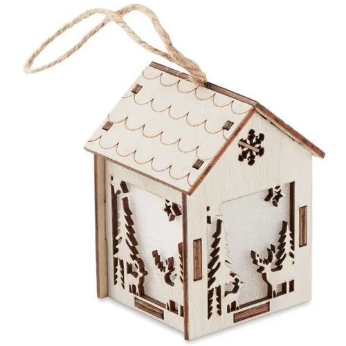 Huisje met licht Ponia hout