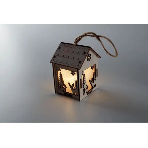 Huisje met licht Ponia hout