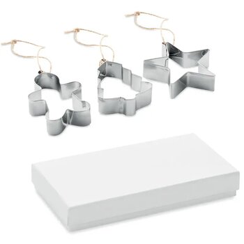 Koekvormpjes Cuqui set mat zilver