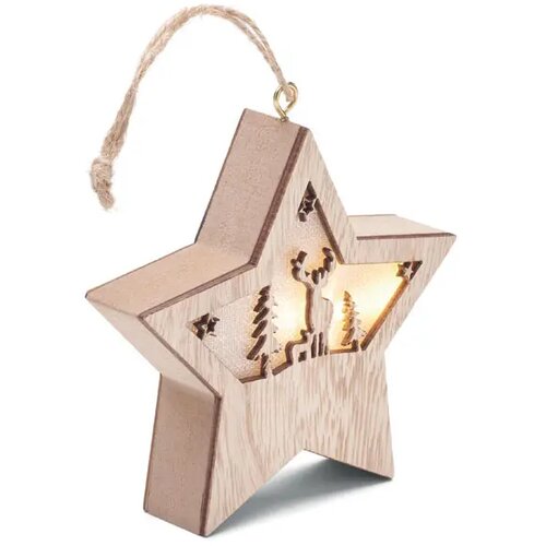 Mdf ster met licht Starlight hout