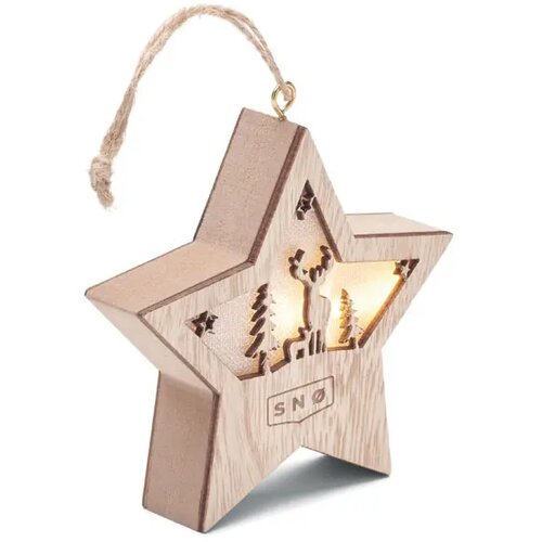 Mdf ster met licht Starlight hout