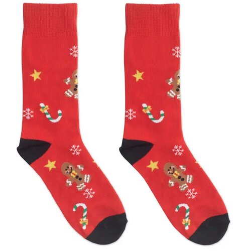 Paar kerstsokken m Soc medium rood