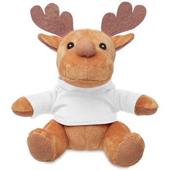 Rendier met hoodie Rudolph wit Rendier met hoodie Rudolph wit