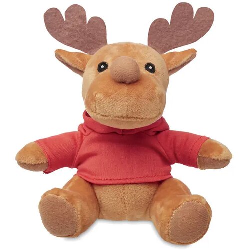 Rendier met hoodie Rudolph rood
